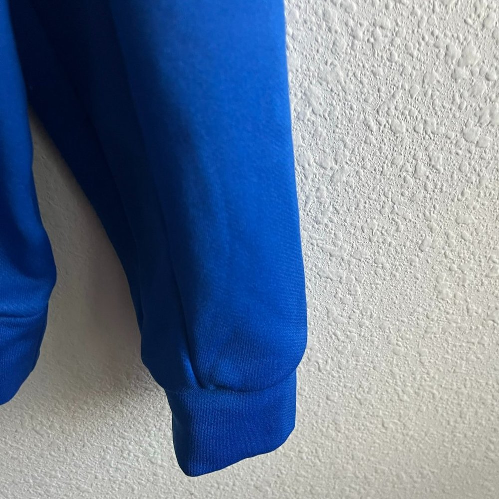 Adidas Men's Blue Fleece Pullover Hoodie Jacket Size S Style GK7388 - Picture 6 of 10
